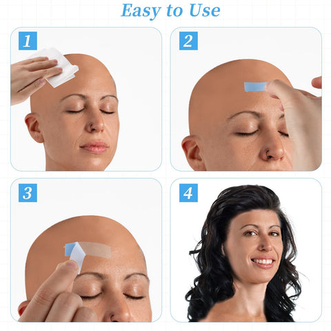 Abeillo 36PCS Double Sided Wig Tape, Blue Waterproof Lace Tape, Lace Front Tape for Wigs Waterproof Clear Extra Hold, Wig Tape Double Sided Ultra Hold for Wig Toupees Hair Pieces