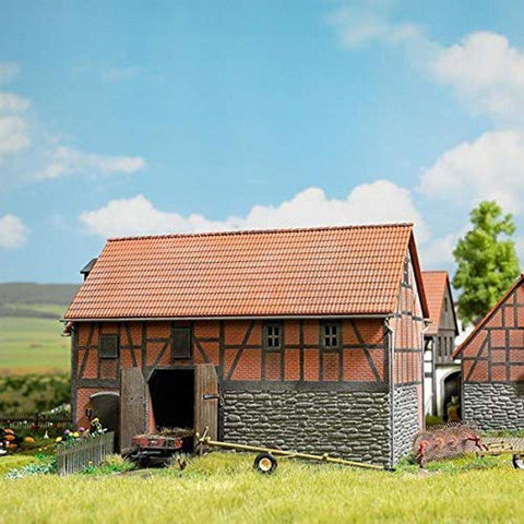 Busch 1507 Barn with Big Stable HO Structure Scale Model Structure