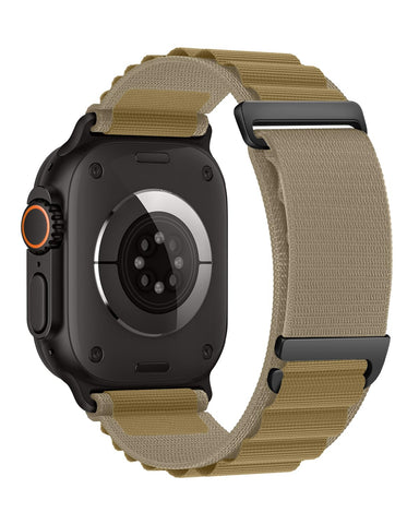 Alpine Loop Compatible With Apple Watch Ultra 2/Ultra, 49mm 46mm 45mm 44mm 42mm 41mm 40mm 38mm Alpine Nylon Watch Band for iWatch Ultra SE/SE 2 Series 10 9 8 7 6 5 4 3 2 1 (Tan,