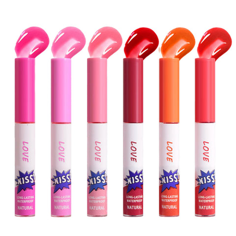 QIUFSSE Peel Off Lip Tint 6 Colors Peel Off Lip Stain Long Lasting Peel Lip Stain Non-stick Cup Lip Tint Stain Peel Off Nude Lip Gloss Matte Liquid Lipstick Lip Makeup for Women Girls
