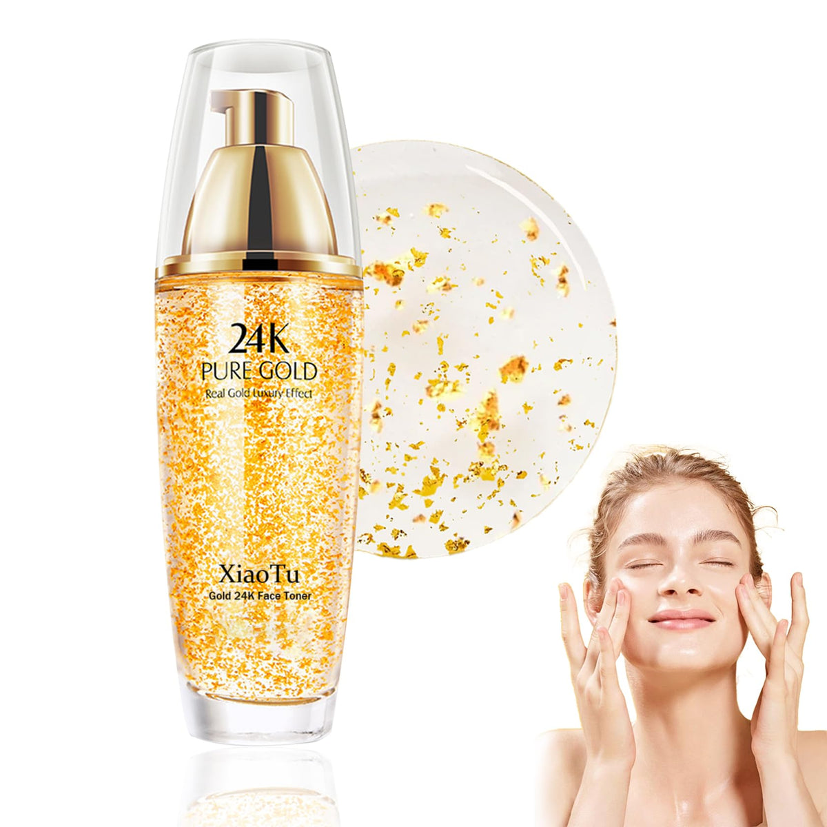 Gold 24K Face Toner,Hydrating Facial Toner for All Skin Types,Moisturizing Skin Toner for Face Skincare Routine