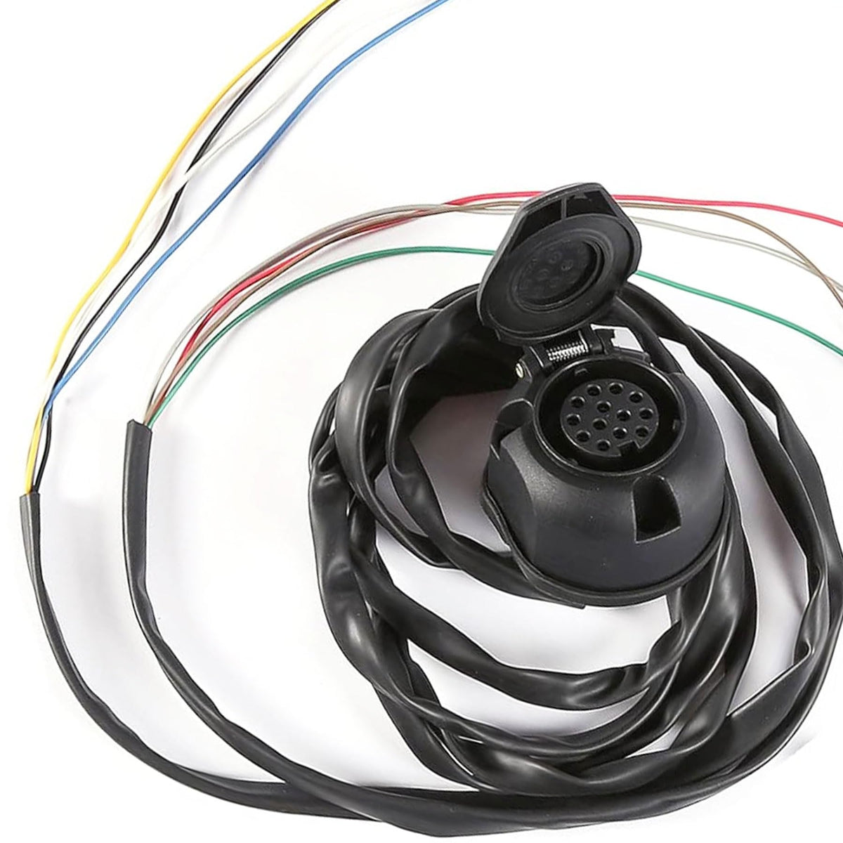 AGRISHOP 13 Pin Pre-wired Trailer Socket, 13Pin Trailer Towing Socket Connector with Pre-wired Cable 2M