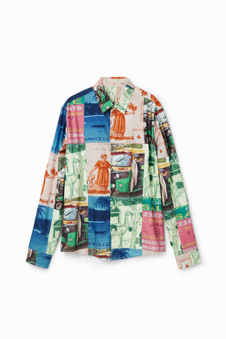 Desigual Men's Patchwork Stamp Shirt