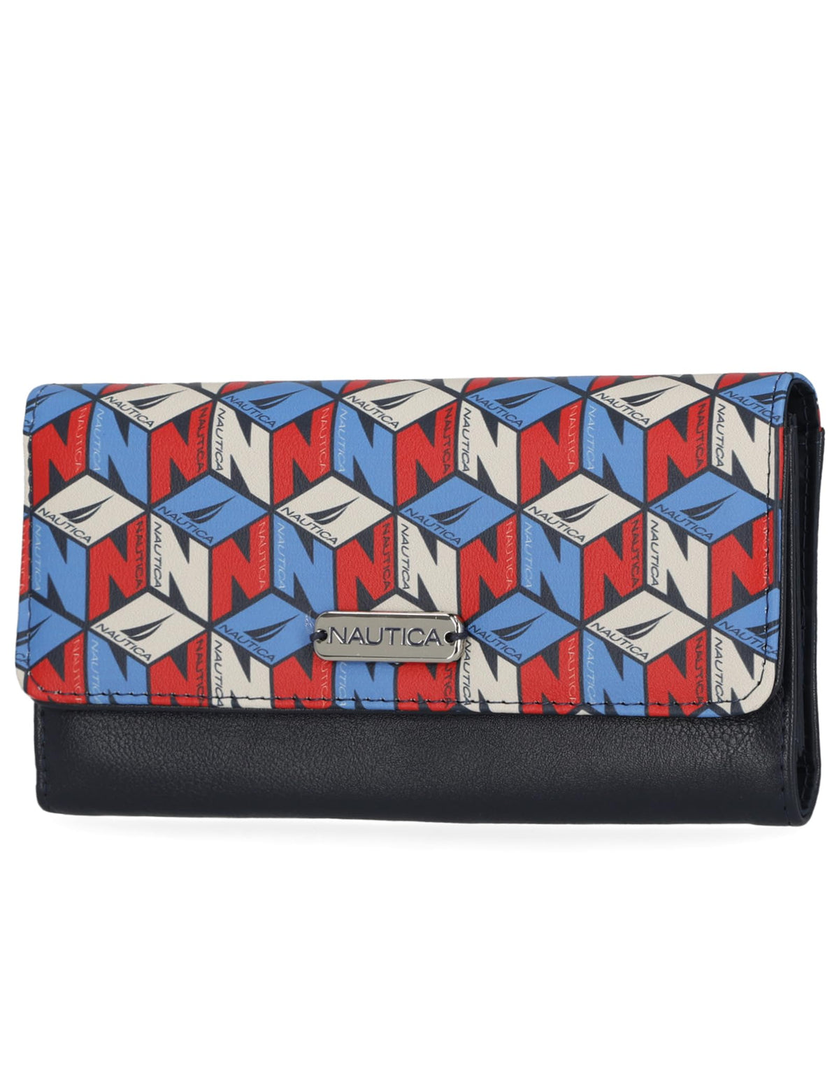 Nautica Money Manager RFID Slim and Small Wallet for Women - Credit Card Holder with Coin Purse and Zipper Wallet, Women's Clutch Organizer, Americana II, One Size, Contemporary