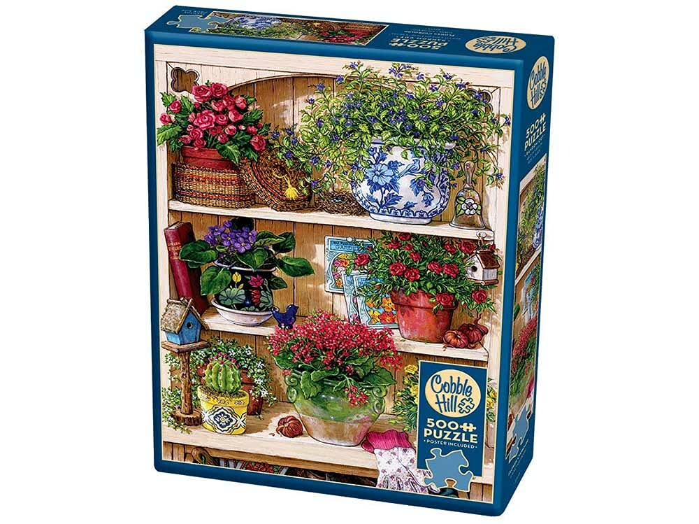 Cobblehill 85015 500 pc Flower Cupboard Puzzle, Various