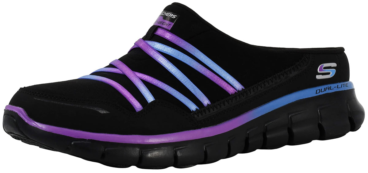 Skechers Women's Modern, Black Purple, 9