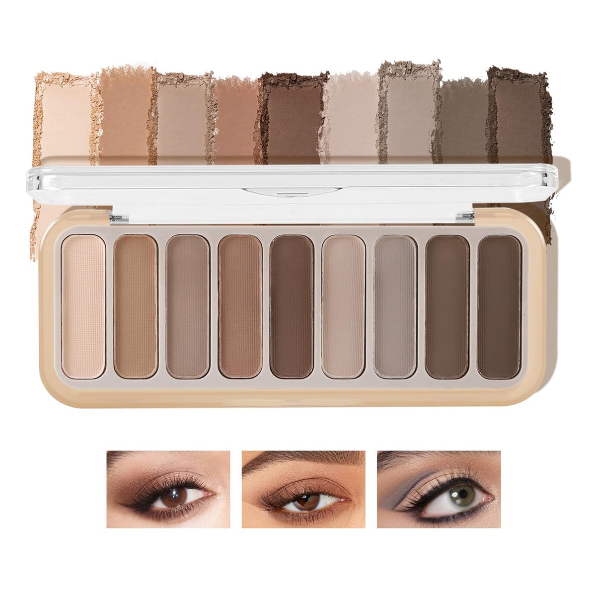 Boobeen 9 Colors Neutral Eyeshadow Palette, Matte Shimmer Nude Eye Shadow Makeup Powder, Highly Pigmented, Long-lasting Shadow Daily Eye Makeup