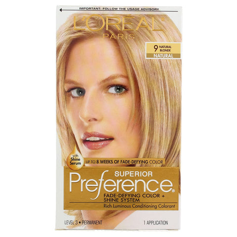 L'Oreal Superior Preference - 9 Natural Blonde (Natural) 1 Each (Pack of 4)