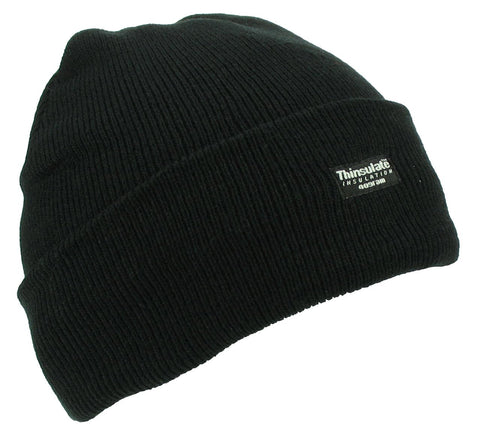 Thinsulate Knitted Beanie Hat - Black - One Size