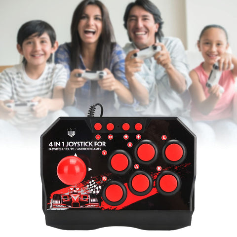 Arcade Fight Stick, Universal Street Fighter Arcade Games Control, USB Cable Fighting Joystick Controller for Switch/PC/PS3