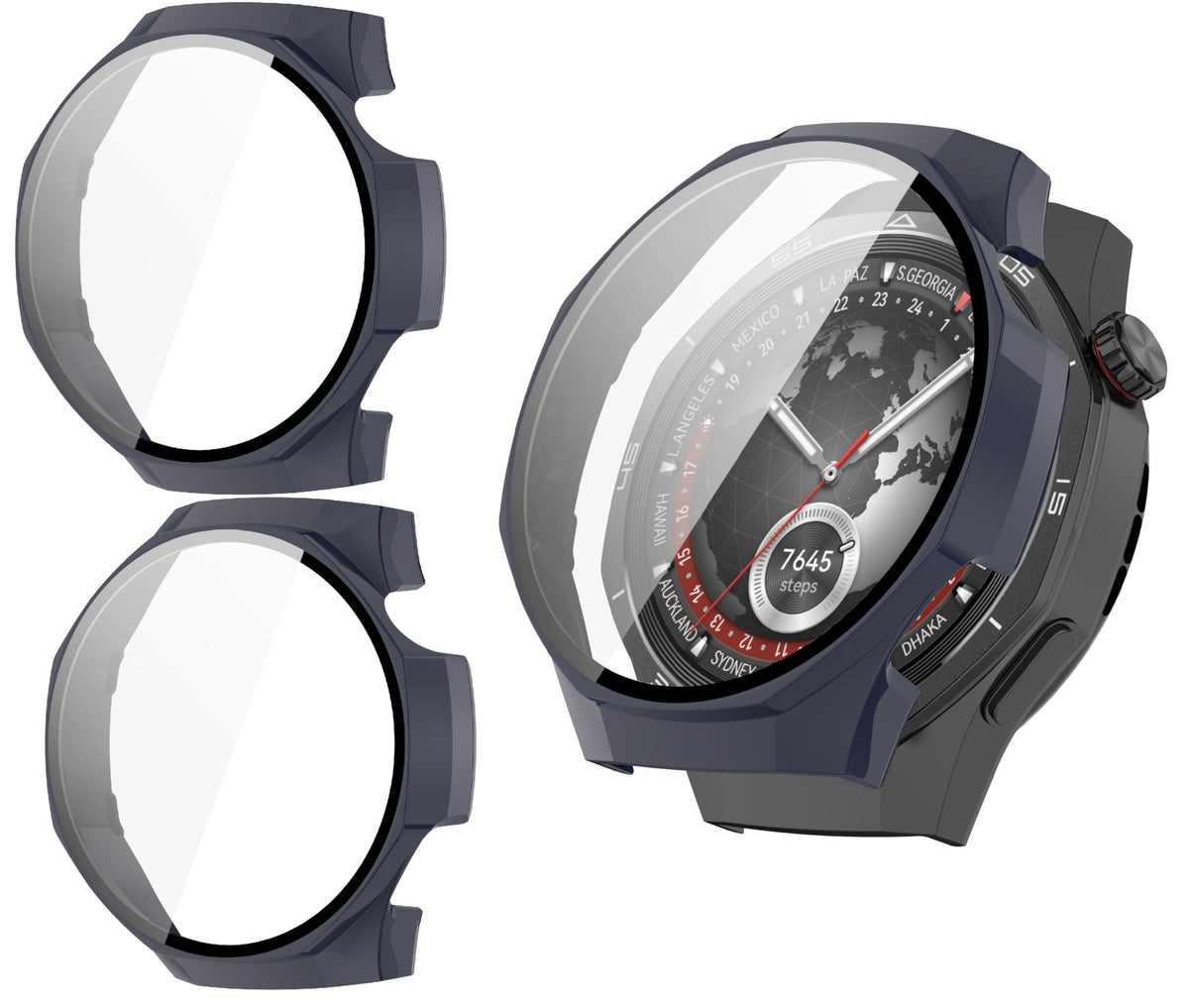 TINGYR 2 Pack Case Compatible with Huawei Watch GT 5 Pro 46mm, PC + Tempered Glass to Protect the Screen, Anti/fall, All/Inclusive Watch Case Compatible with Huawei Watch GT 5 Pro 46mm.