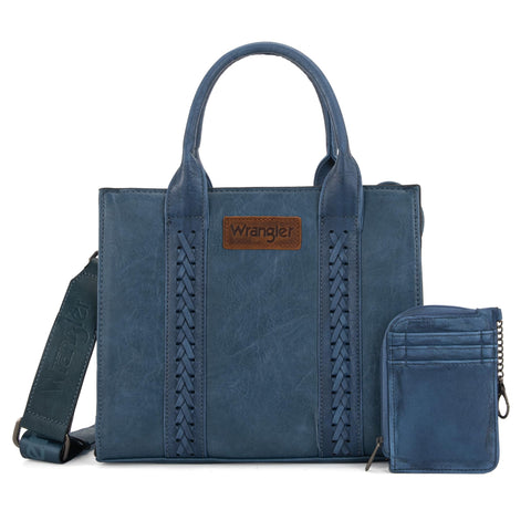 Wrangler Purses Medium Tote Bags for Women with Card Holder Wallet Designer Satchel Top-handle Handbags,WG70-S8120EJN