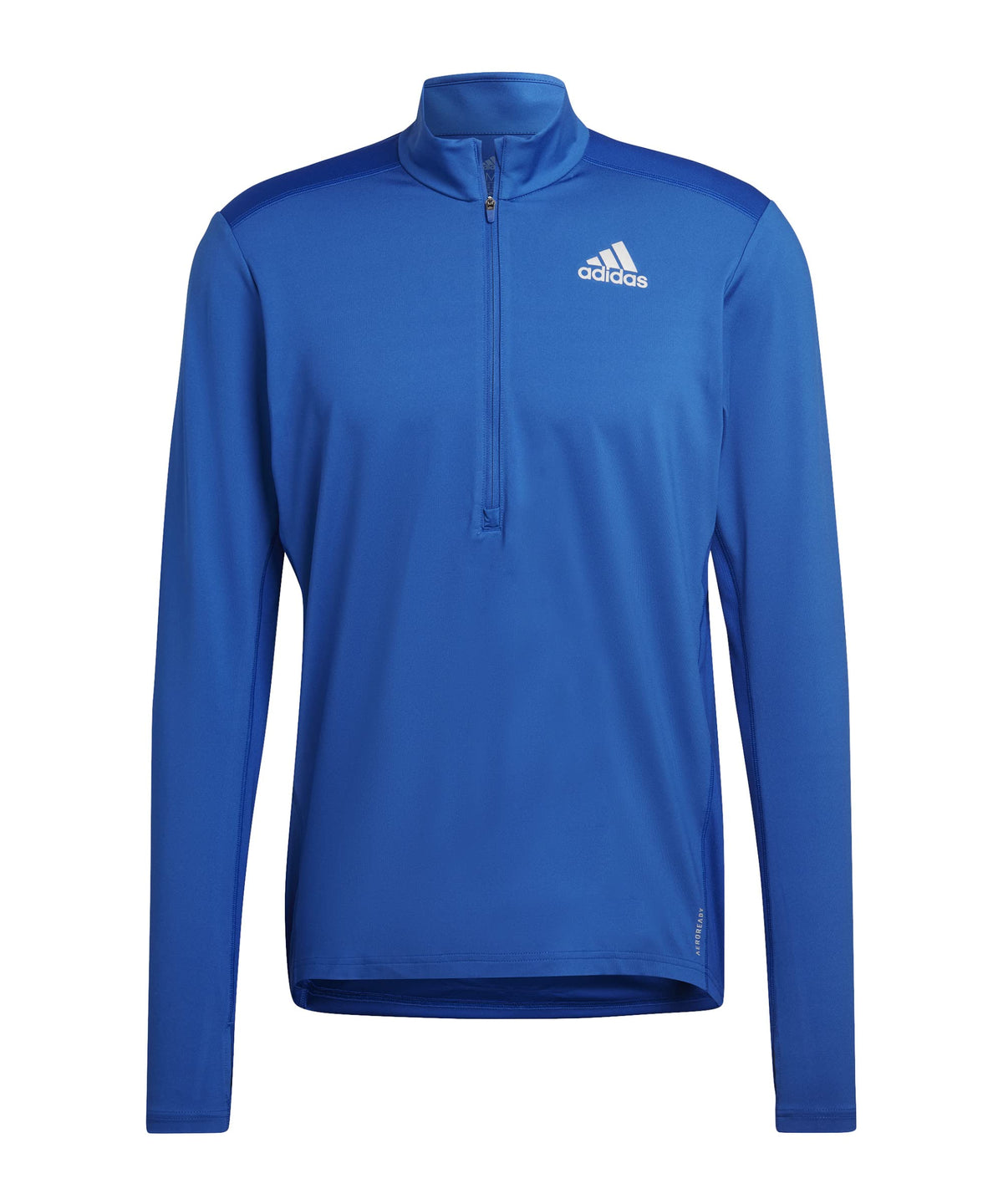 adidas Mens 1/2 Zip M Long Sleeve T-Shirt, Azurea, XL