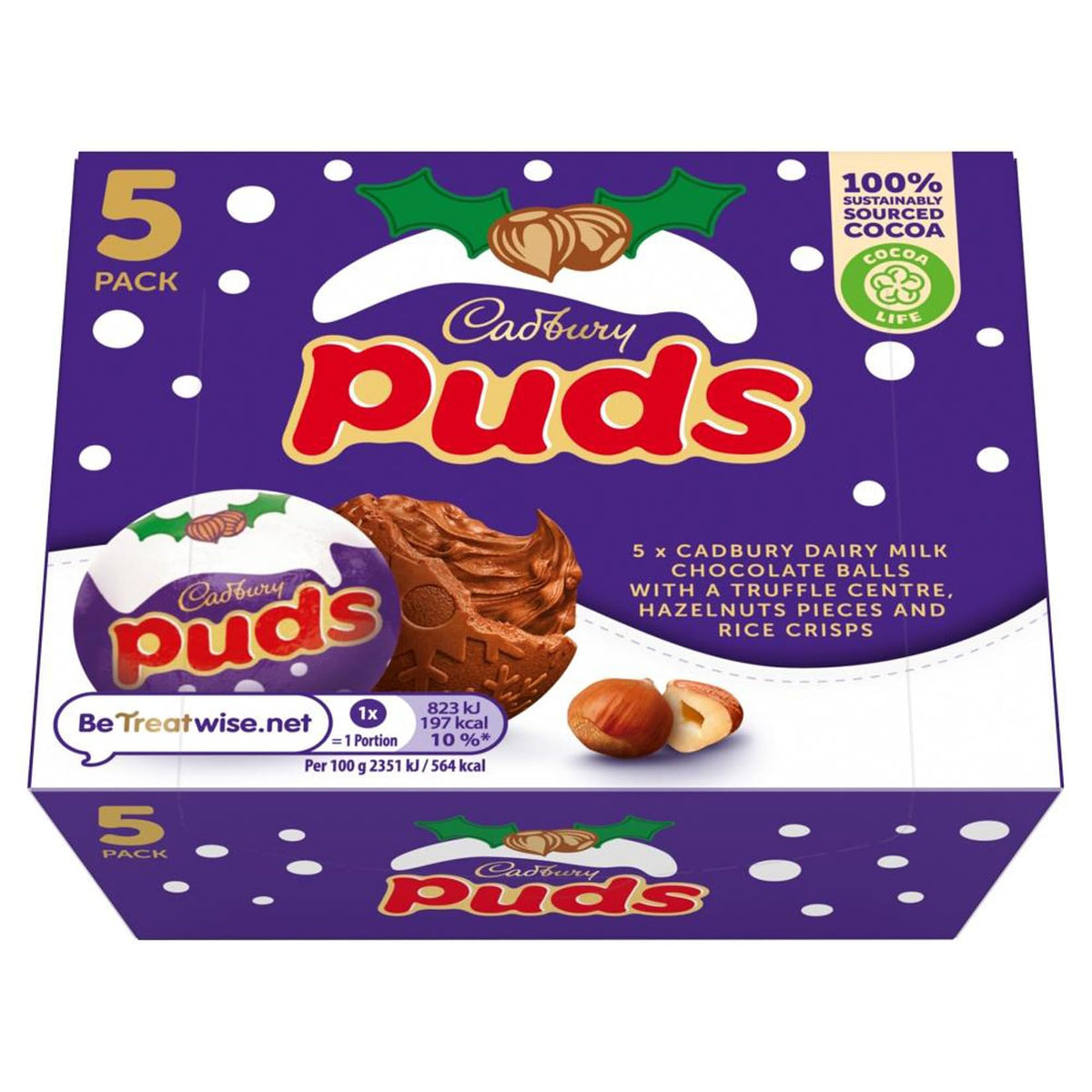 Cadbury Dairy Milk Chocolate Puds 5 pack, 175g