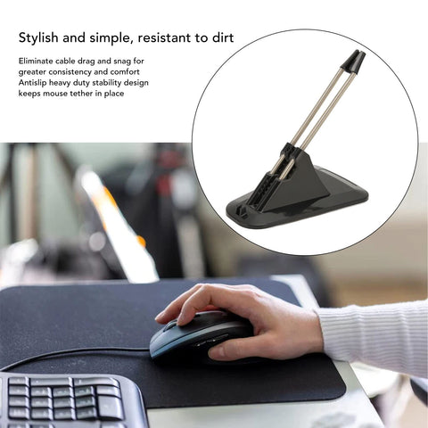 Gaming Mouse Bungee, Flexible Mouse Bungee Cord Management, Universal Game Mouse Cable Management Fixer Holder, Gaming Mouse Accessory(Black)