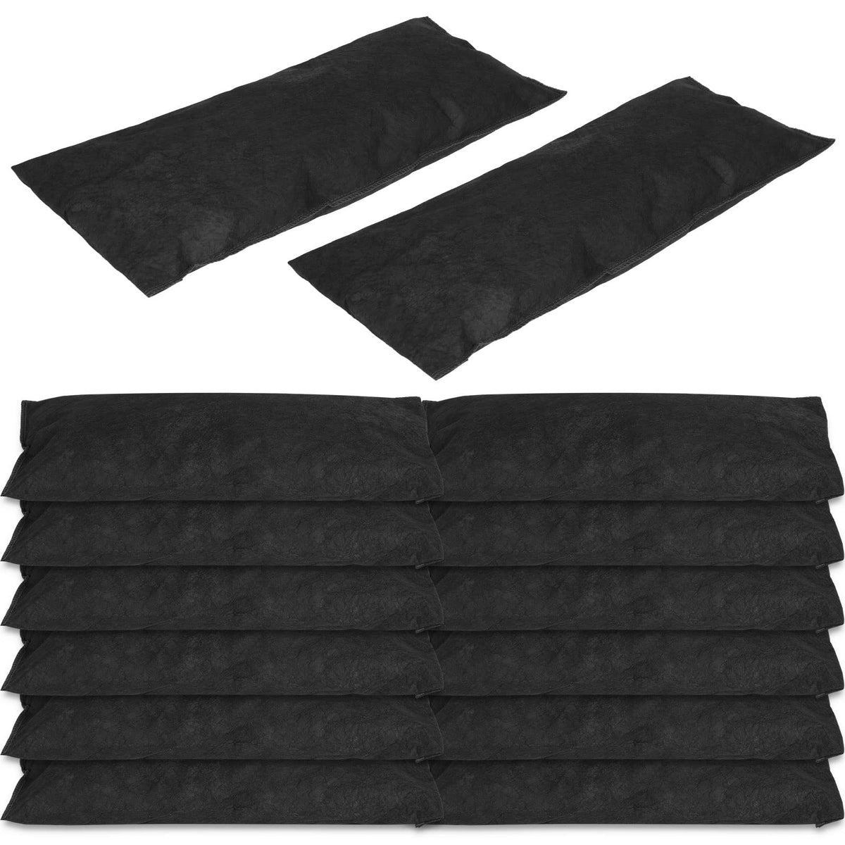 Yaomiao 12 Pcs 12 x 28 Inches Water Activated Flood Barriers for Flooding Water Barrier Sandless Sand Bags Reusable Water Absorbent Flood Prevention for Rain Home Door Garage Basement