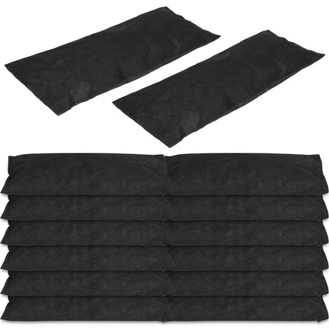 Yaomiao 12 Pcs 12 x 28 Inches Water Activated Flood Barriers for Flooding Water Barrier Sandless Sand Bags Reusable Water Absorbent Flood Prevention for Rain Home Door Garage Basement