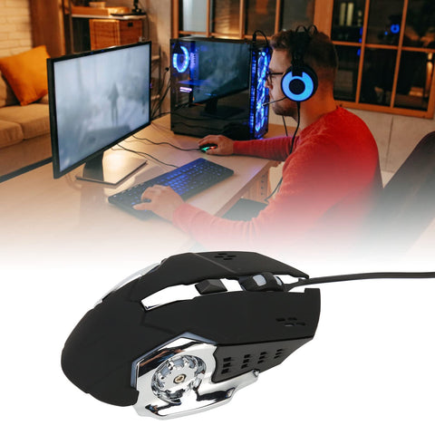 Wired Gaming Mouse Optical Wired Mouse USB Gaming Mice (Black Audible Mouse)