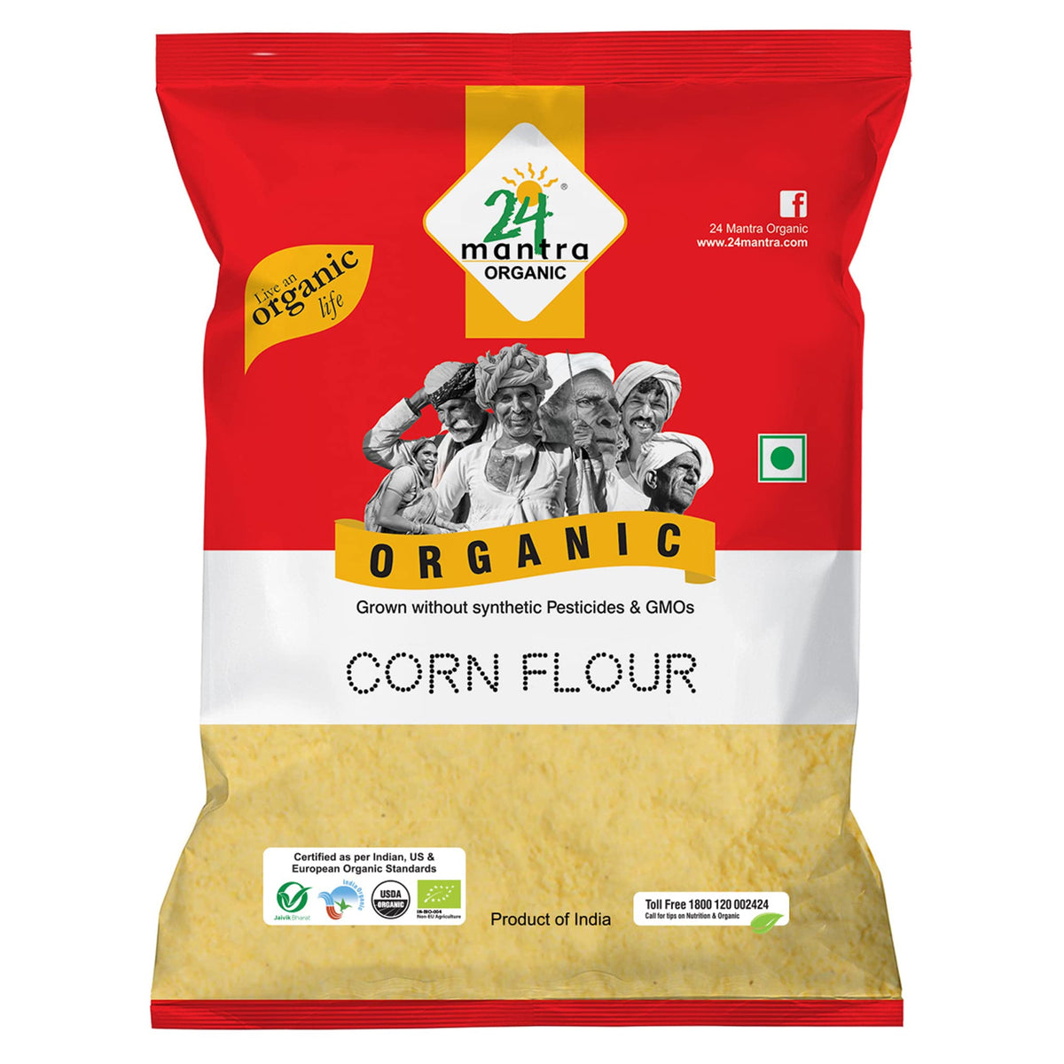 24 Mantra Organic Corn Flour (500 G (Pack Of 1))