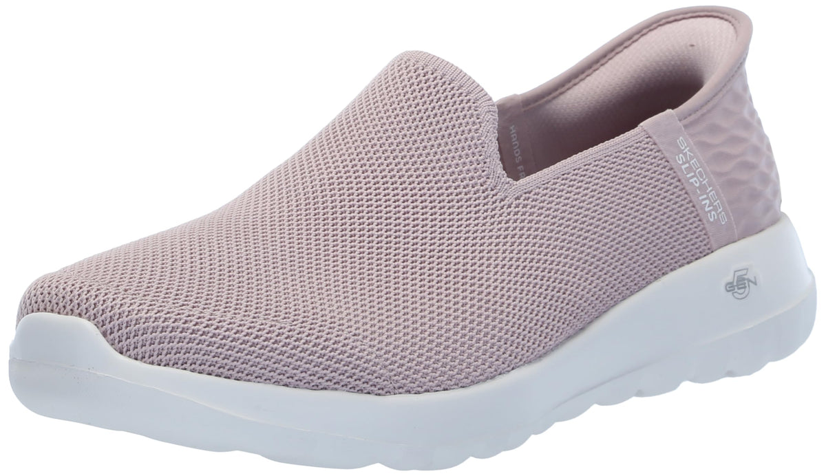 Skechers Women's Go Walk Joy Vela Hands Free Slip-Ins Sneaker, Light Pink, 9