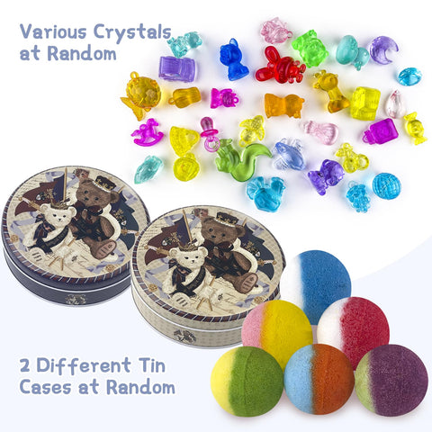 leoce Bath Bombs for Kids, 12pcs Bath Bombs with Surprise Crystal Toys Inside, Handmade Natural and Organic Bubble Bath Bombs, Birthday Christmas Easter Gift for Girls and Boys