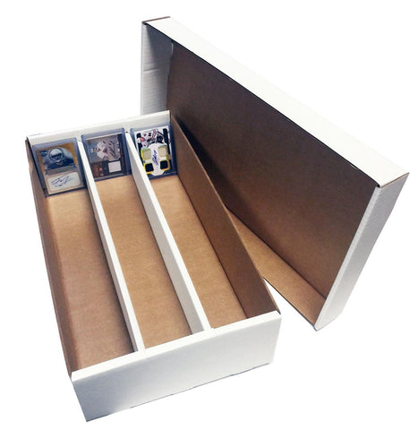 (12) SUPER Shoe 3-Row Storage Box (3000 Ct.) - Cardboard Storage Box - Baseball,Football, Basketball, Hockey, Nascar, Sportscards, Gaming & Trading Cards Collecting Supplies by MAX PRO