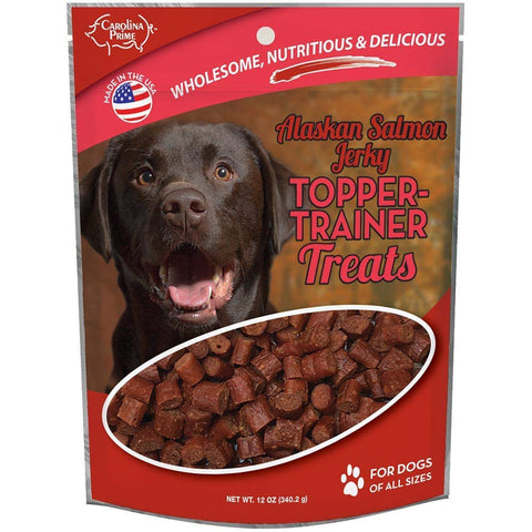 Carolina Prime Topper Trainer Treats, 12 Ounces, Alaskan Salmon Jerky for Dogs