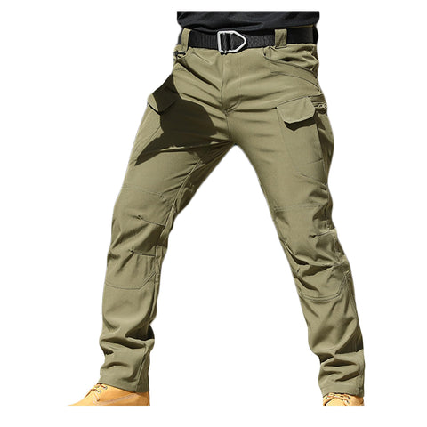 Bestgift Outdoor Pants Casual Straight Leg Cargo Pants Men's Long Pants Army Green IX7 M