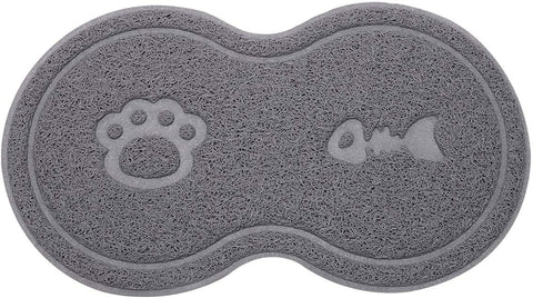Pet Feeding Mat, Feeding Bowl Mat Waterproof Non-slip Pet Food PVC Mat for Cats and Dogs
