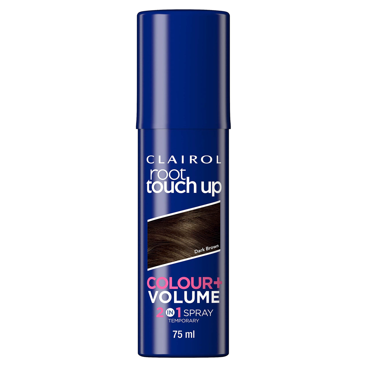 Clairol root touch up color + volume 2 in 1 spray dark medium brown, 75ml