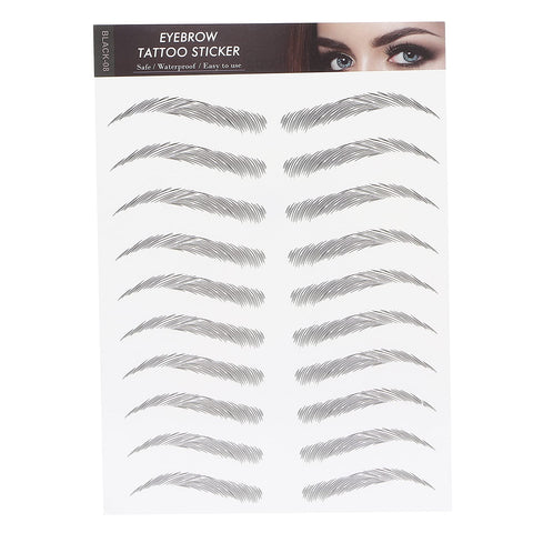 Eye Brow Tattoo Stickers for African Americans Eyebrow Sticker, Long Lasting Eyebrow Transfers Sticker Household Portable Women Eyebrow Tattoo Sticker Temporary Brow Tattoo Peel Off Grooming