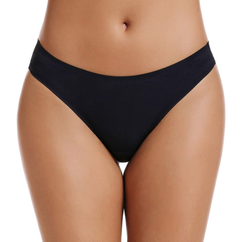 voenxe Seamless Thongs for Women No Show Thong Underwear Women 5-10 Pack (C-5 Pack Basics, Medium)
