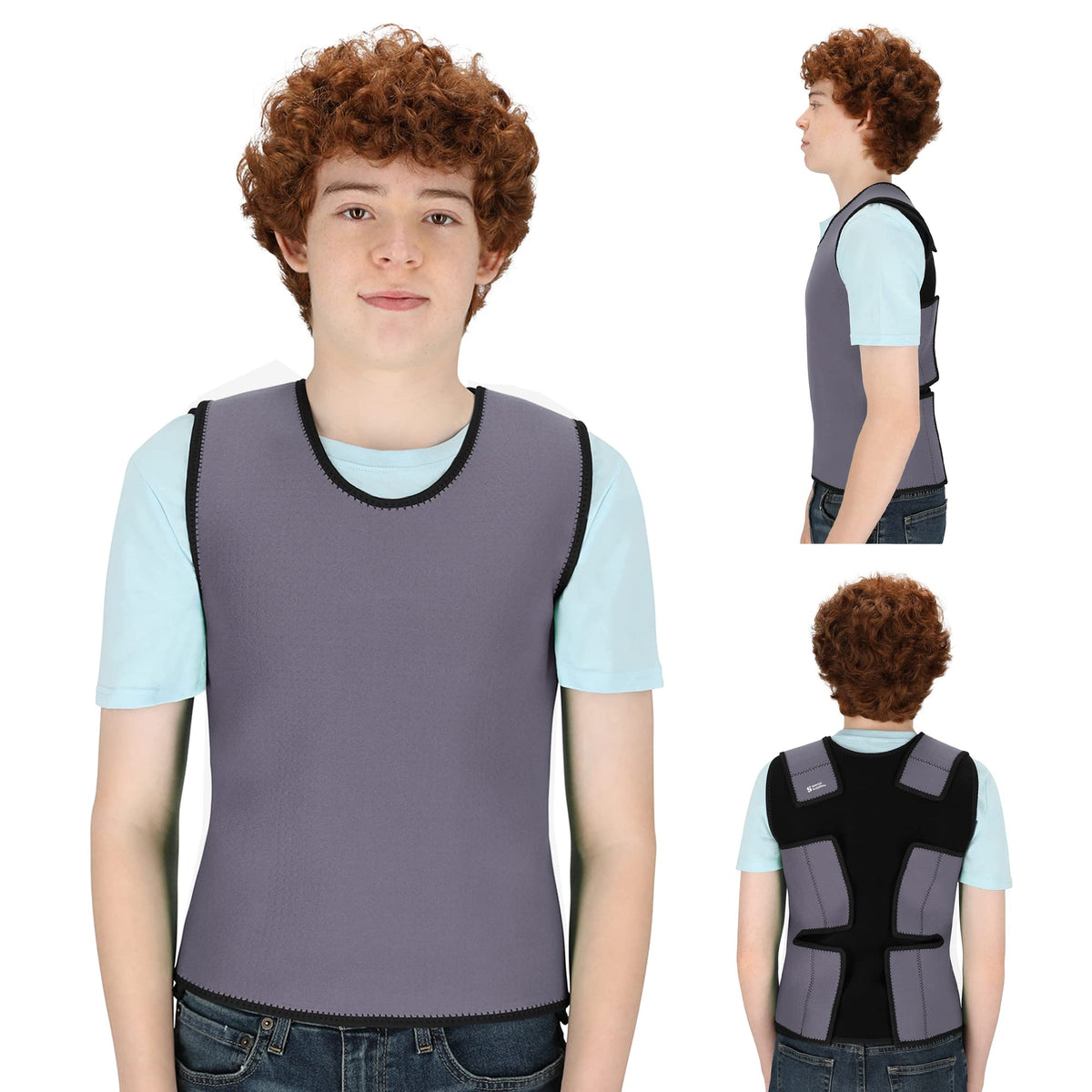 Special Supplies Sensory Compression Vest Deep Pressure Comfort (Grey, X-Small)
