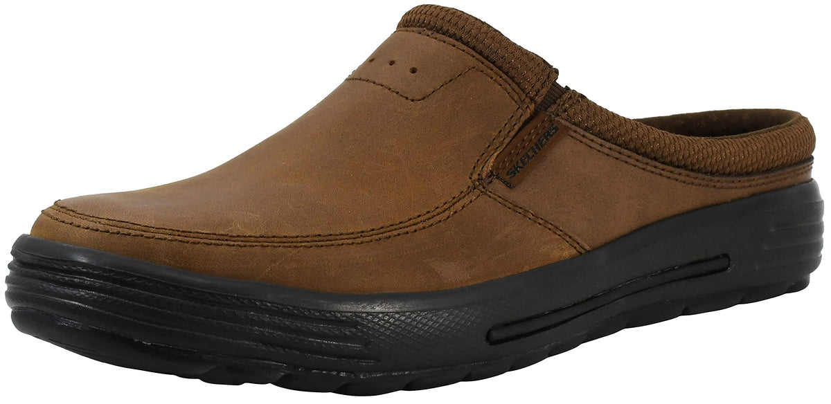 Skechers Men's Porter Vamen Slip-On Loafer, Desert/Charcoal, 8.5 W US