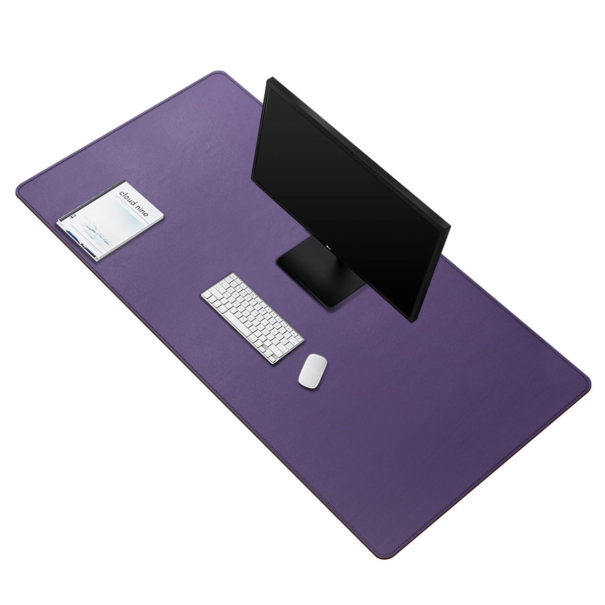 ZORESYN 3XL Large Mouse Pads (47.2" x 23.6") - PU Leather Extended Large Gaming Mousepad Desk Mat - Nonslip Base and Waterproof Desktop Keyboard Extended Mouse Mat (Purple, 3X-Large)