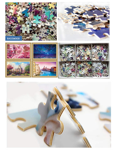 Lamb with A Lion On The Clouds 1000 Piece Jigsaw Puzzle 29.5 X 19.6'' Wooden Puzzle Mural Home Decoration Poster