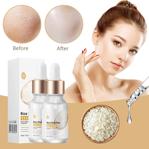 Crema De Arroz Para La Piel De Cara Y Cerrar Los Poros Quitar Manchas, Crema De Arroz Para Blanquear La Piel, White Rice Serum for Face, Deep Moisturizing Nourish Facial Serum Essence(2pcs)