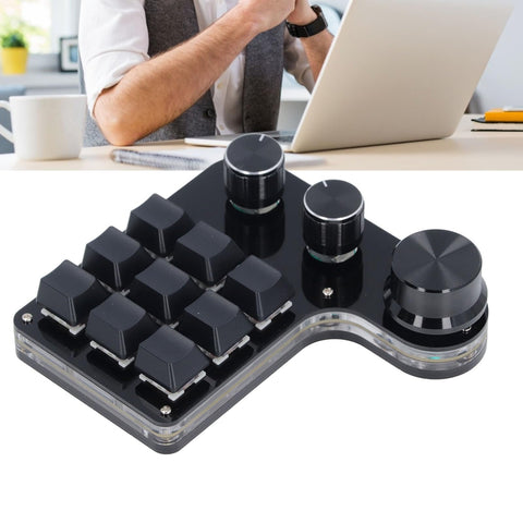 Generic Programming Macro Keypad, 5 Light Effect Modes USB Mini Macro Mechanical Gaming Keyboard with RGB LED for Industrial Control, Generic9emguwc7y0