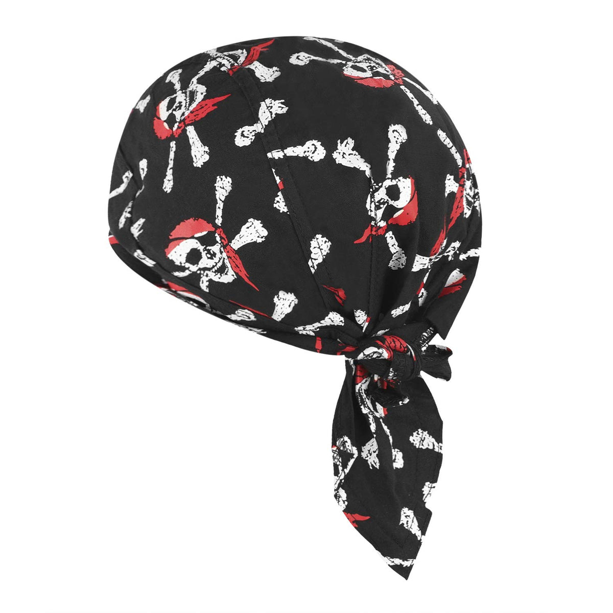 Mens Cycling Skull Cap Sweat Wicking Beanie Cap Pirate Headscarf Sports Headwear Sun UV Protection Cycling Bandana Running Beanie Bike Motorcycle Under Helmet Liner for Women Men