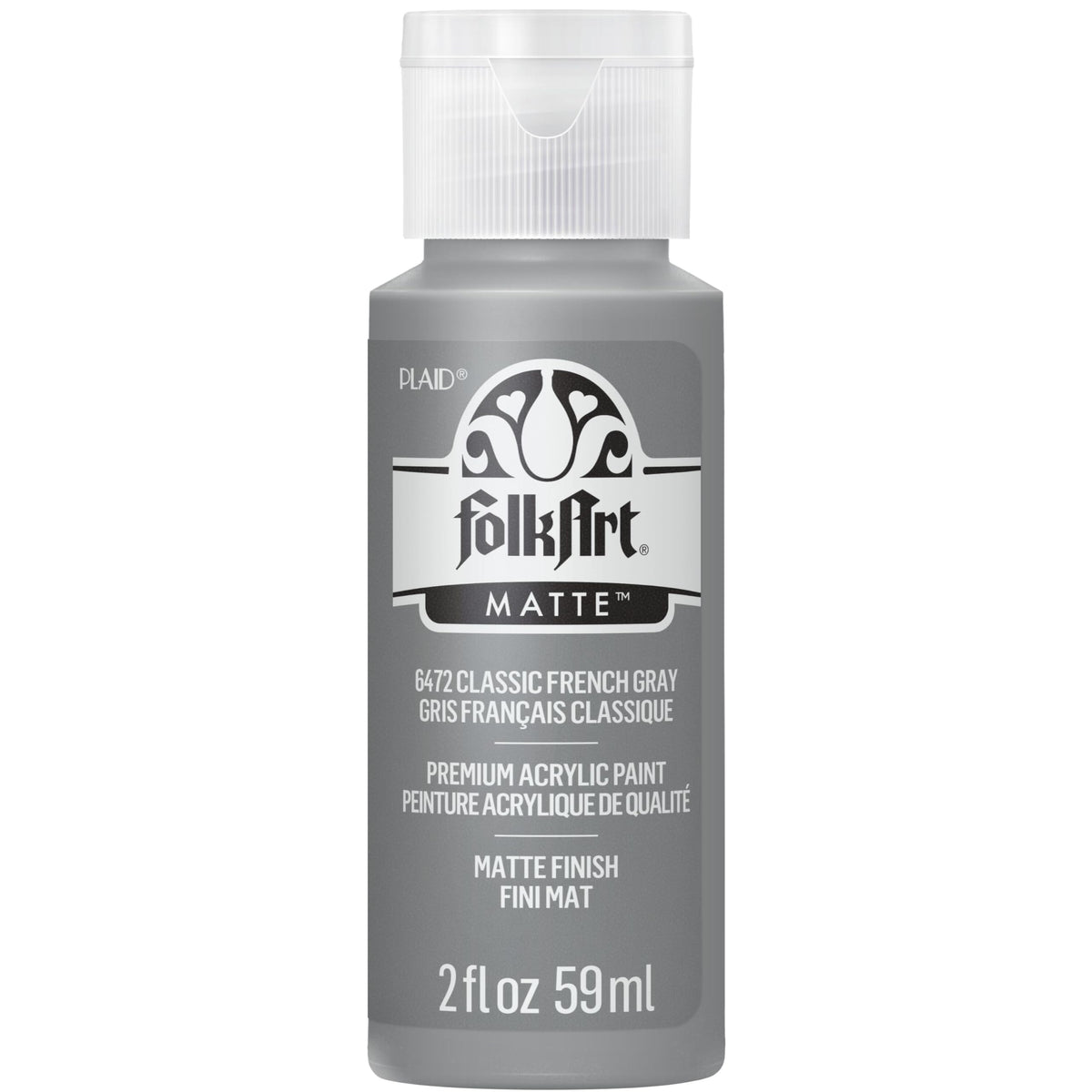 FolkArt Acrylic Paint in Assorted Colors (2 oz), , Classic French Gray