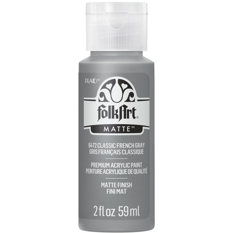 FolkArt Acrylic Paint in Assorted Colors (2 oz), , Classic French Gray