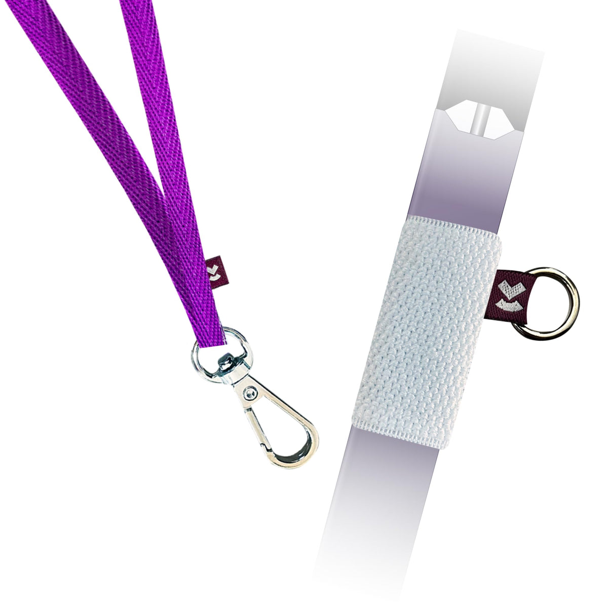 VCase Device Holder with Lanyard, Comfortable Design for E Device, 3 Device Case Sizes for Perfect Fit, Strong Lanyard, High-Strength Elastic Holder (With Lanyard, Purple, Small)
