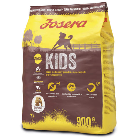 JOSERA Kids (5 x 900 g) | Puppy Food for Medium and Large Breeds | Wheat Free | Super Premium Dry Food for Growing Dogs | Pack of 5