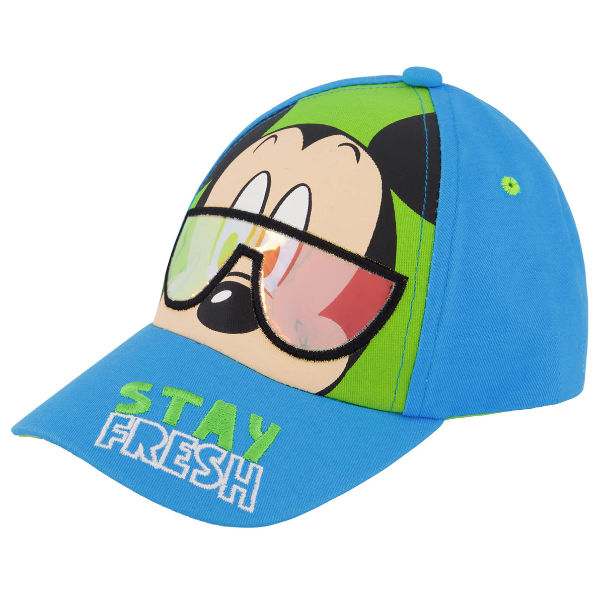 Disney Boys Baseball Cap, Mickey Mouse Adjustable Toddler Hat, Ages 2-4, Blue/Green