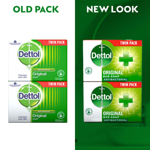 Dettol Antibacterial and Moisturings Bar Soap Original, Pack of 12