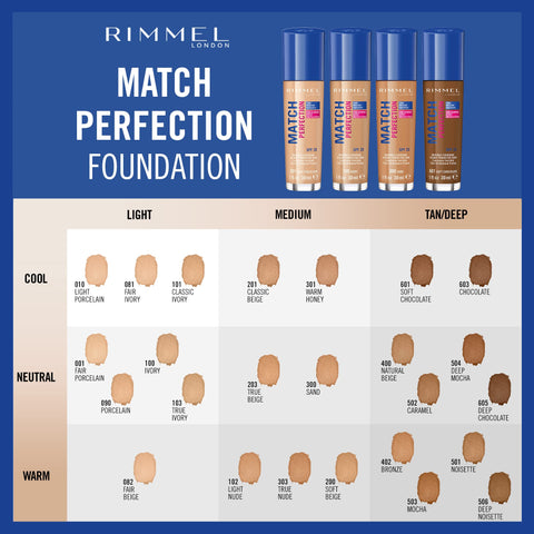 Rimmel Match Perfection Foundation SPF20, 200 Soft Beige
