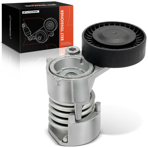 A-Premium Belt Tensioner Assembly with Pulley Compatible with Volvo C70 2006-2008 2012, C30 2007-2010, S40 2004-2012, V50 2005-2011, L5 2.4L 2.5L, Replace# 534003010, 1374425