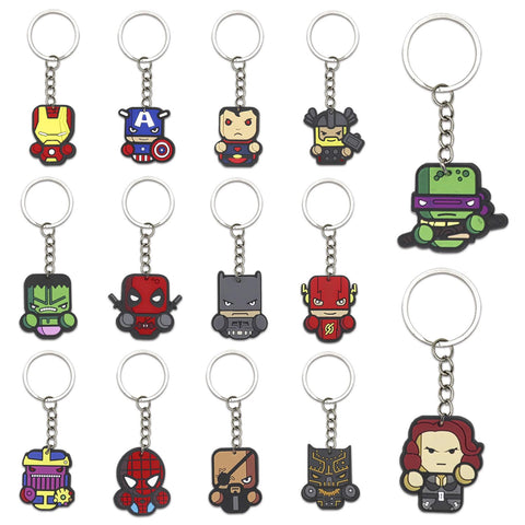 14Pcs Superhero Keychains Party Bag Fillers for Kids Boys Girls, Avengers Theme Keyrings Party Favors Set for Birthday Gift Christmas Halloween Party Supplies Pinata Filler Lucky Dip Prizes Rewards