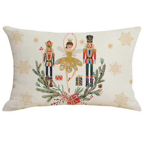 Christmas Cushion Covers 50x30, Christmas Pillow Covers, Xmas Decorative Pillowcase, Christmas Decoration Holiday Pillow Case, Home Decor For Sofa Bed Chair, Secret Santa Gifts For Women Mum Her (F)