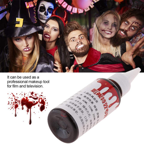 Professional Face Gel Paint Blood for Special Effects, Fake Body Oil Coagulum Fake Blood Gel Vampire Scars Witches Halloween, Red Color(50ml)